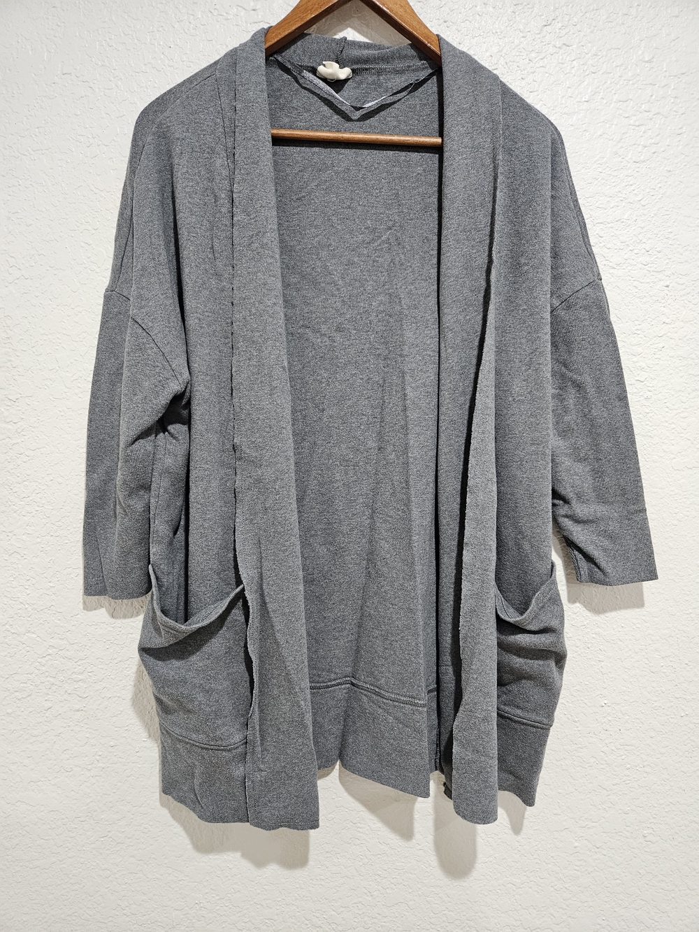 Pact Women's Organic Cotton Gray Cardigan Sweater